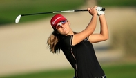 49e après dix-huit trous, Céline Herbin accroche une 15e place après un solide 69 (-4). 