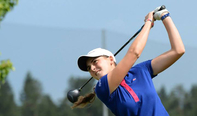 Justine Dreher sur le podium