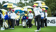 L'équipe européenne de Solheim Cup 2015 à l'entrainement 