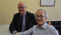 Jean-Lou Charon, président de la ffgolf, et Franck Riboud, The Evian Championship